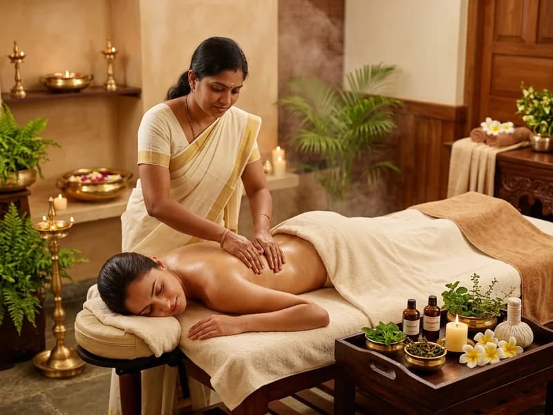 Aromatherapy massage with pure botanical essential oils and herbal steam